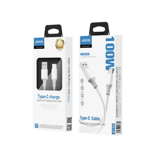 Aspor A130 Type C Cable For Iphone 15 Android Htc Nokia Xperia Motrola | Aspor | AdvanceStore UK