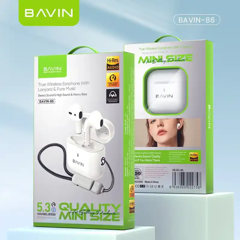 BAVIN 86 Ultra Slim Open Ear TWS Earbuds | BAVIN | AdvanceStore UK