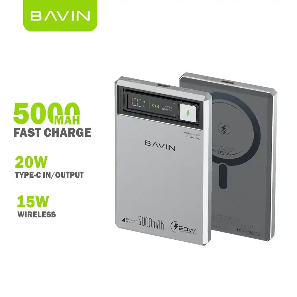 BAVIN PC1165S 10000mAh Wireless Charging Power Bank With Built In Cables | BAVIN | AdvanceStore UK