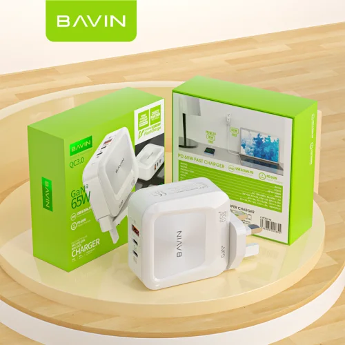 Bavin Pc822e 65w Fast Charger Plug With Double Usb C Port And Single Usb Port | BAVIN | AdvanceStore UK