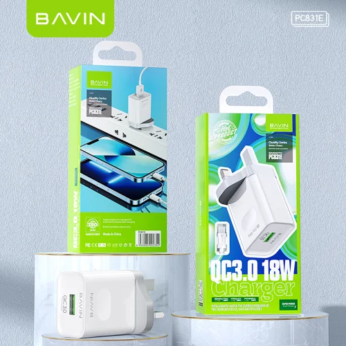 Bavin Pc831e Type C 18w 3 0 Usb A Fast Charger 18w | BAVIN | AdvanceStore UK