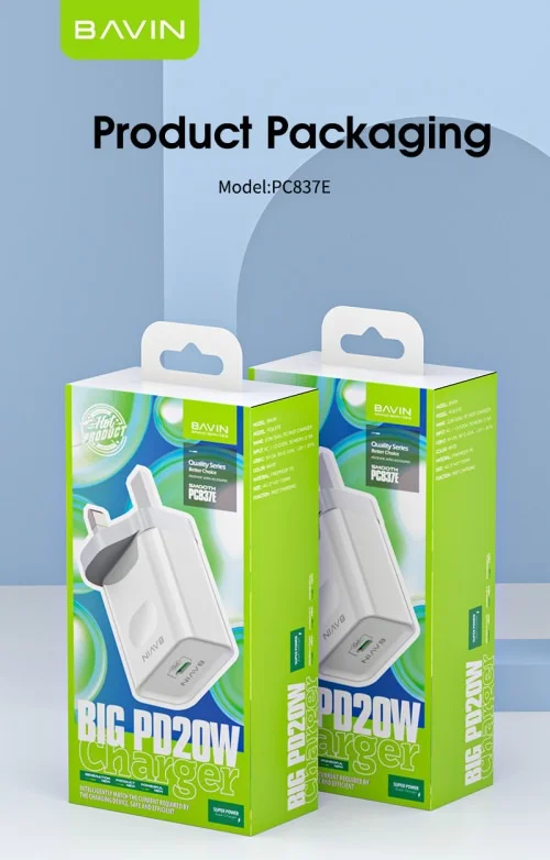 Bavin Pc837e Type C Plug 20w Pd Fast Charging | BAVIN | AdvanceStore UK
