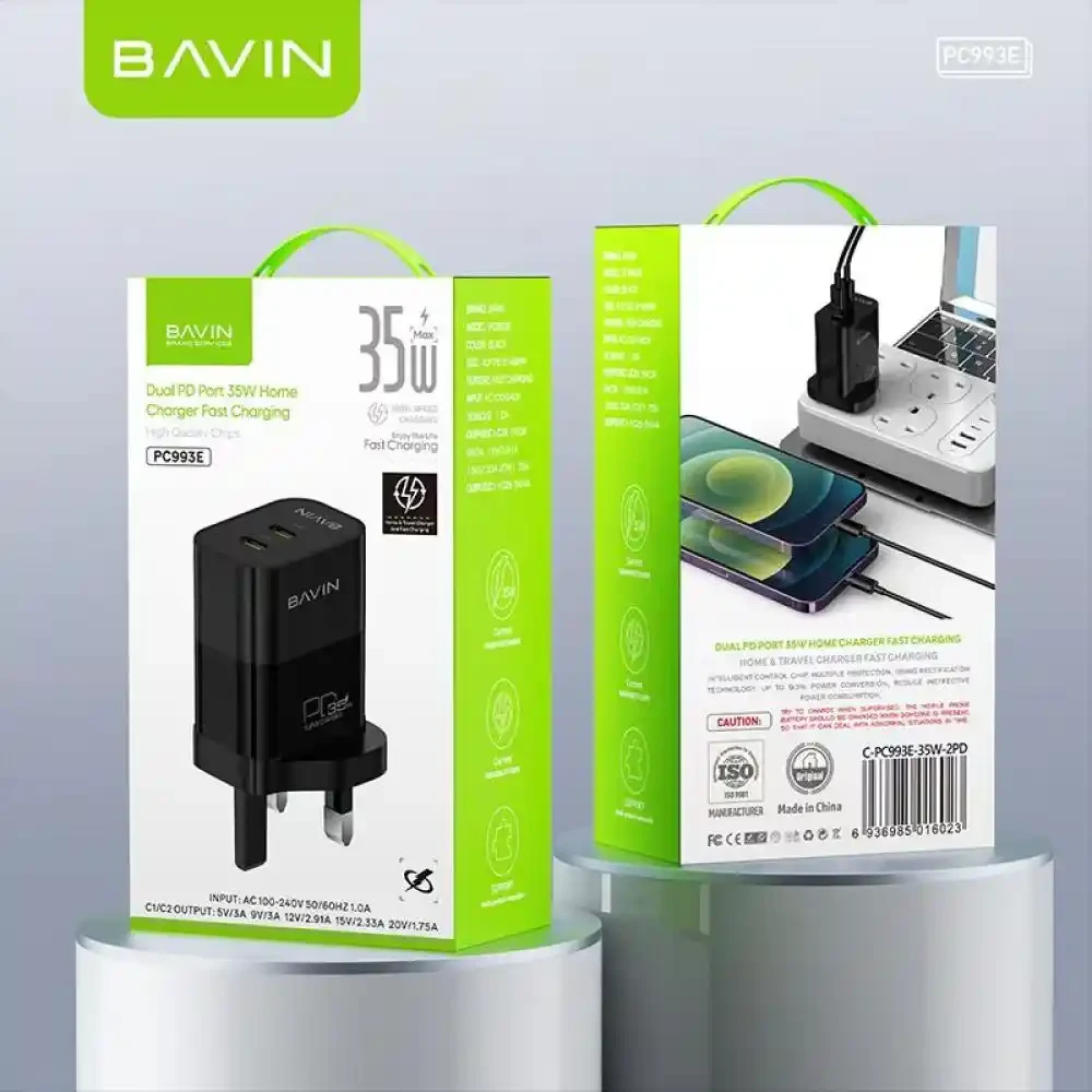 BAVIN PC993E UK Plug PD35W Fast Charger | BAVIN | AdvanceStore UK