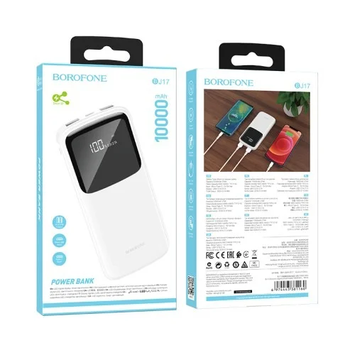 Bj17 Oceanic Digital Power Bank 10000mah Portable Charger | BOROFONE | AdvanceStore UK