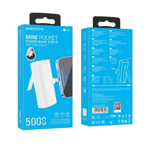 Bj35 Pocket Power Bank Ip 5000mah Portable Charger For Iphone | BOROFONE | AdvanceStore UK