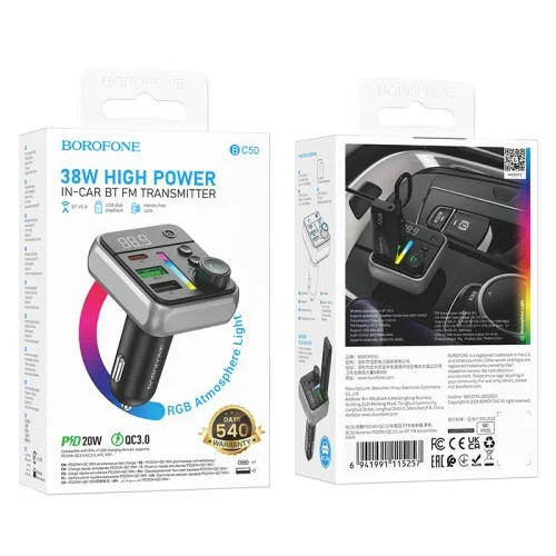 Borfone Bc50 Fm Transmitter Bluetooth Car Audio Adapter | BOROFONE | AdvanceStore UK