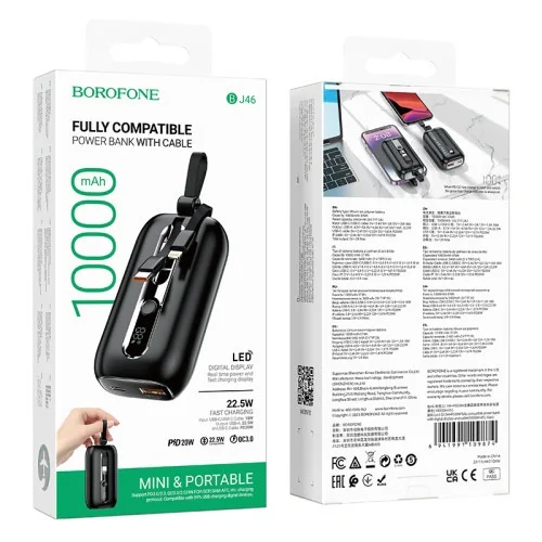 Borfone Bj46 Power Bank 10000mah Fast Charging Portable Charger | BOROFONE | AdvanceStore UK