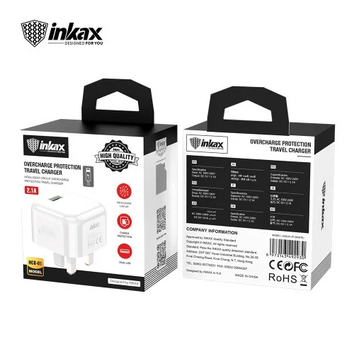 Inkax Hcb 01 Iphone Charger 2 1a For 6 7 8plus X Xr Xsmax 11 12 13 14 Pro Max | Inkax | AdvanceStore UK