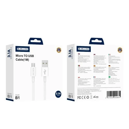 Jellico B1 Micro Usb Cable 3 1a Fast Charging Cable | Jellico | AdvanceStore UK