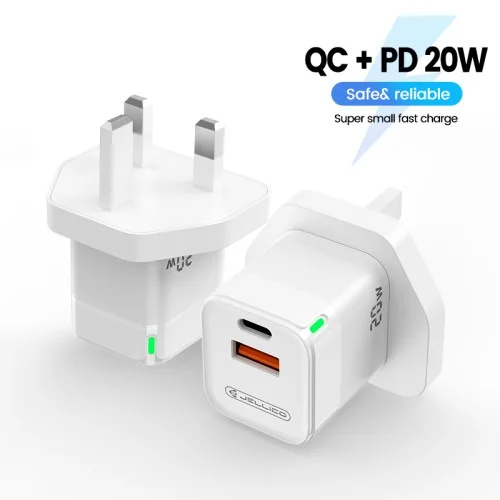 Jellico C46 20w Pd Fast Charger Type C To C With Usb A Plug | Jellico | AdvanceStore UK