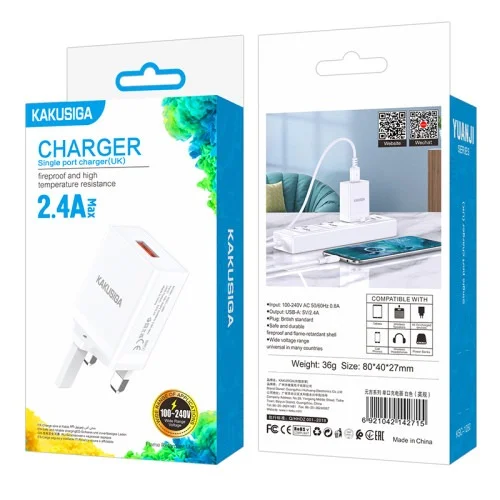 Ksc 1260 Yuanji Series Single Port Charger Uk Standard Fast And Compact Power Adapter | Kakusiga (KSC) | AdvanceStore UK