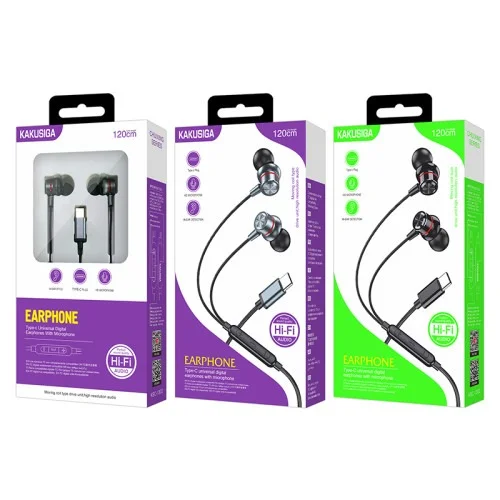 Ksc 1302 Chuixing Type C Digital Earphones With Mic Wired In Ear Usb C Headset With Remote Control | Kakusiga (KSC) | AdvanceStore UK