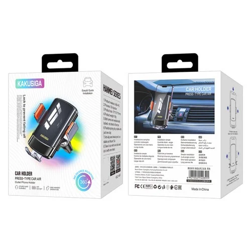 Ksc 1497 Hanmei Push Type Air Vent Car Phone Holder Secure Grip With One Hand Operation | Kakusiga (KSC) | AdvanceStore UK