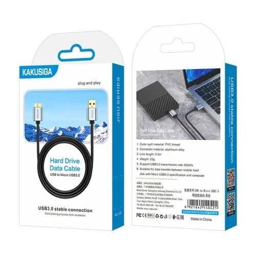 Ksc 1527 Jisu Usb To Micro Usb 3 0 Hard Disk Data Cable 0 5m High Speed Transfer Durable Build | Kakusiga (KSC) | AdvanceStore UK