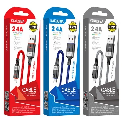 Ksc 696 Xinghui Smart Fast Charging Data Cable Lightning | Kakusiga (KSC) | AdvanceStore UK