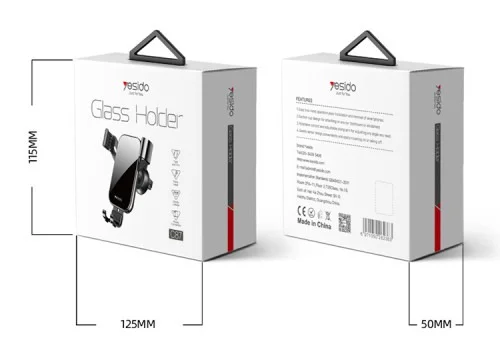 Yesido C87 Universal Glass Car Holder For Samsung Oppo Nokia Motrola Etc | Yesido | AdvanceStore UK