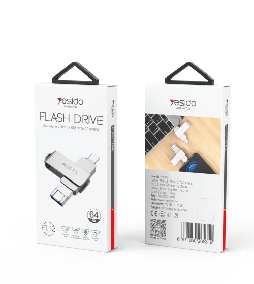 Yesido Fl12 Flash Drive Otg Memory Stick For Usb Type C Lighting 64gb | Yesido | AdvanceStore UK