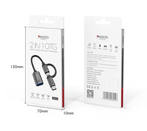 Yesido Gs02 2in One Otg Data Transfer 3 0 Super Fast | Yesido | AdvanceStore UK