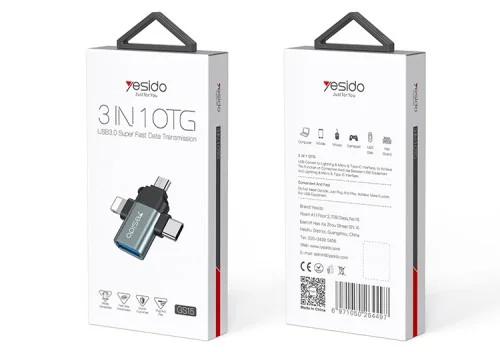 Yesido Gs15 3in One Otg Adapter Usb 3 0 Data Transfer | Yesido | AdvanceStore UK