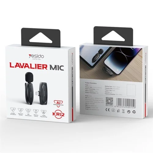 Yesido Kr12 Wirless Microphone Lighting With Ai Support | Yesido | AdvanceStore UK