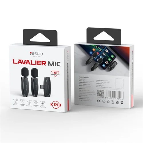 Yesido Kr13 Wirless Double Microphone Type C With Ai Support | Yesido | AdvanceStore UK