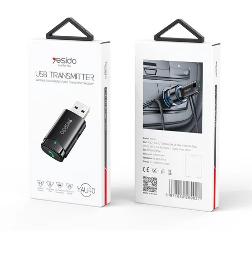 Yesido Yau40 Usb Transmitter Wirless Aux Adapter Audio Transmitter Reciver | Yesido | AdvanceStore UK