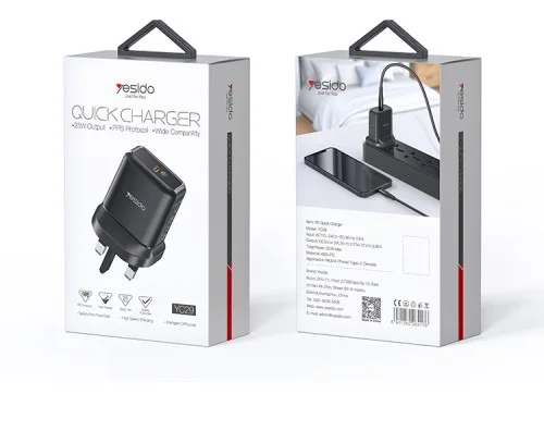 Yesido Yc29 Pd25w Single Port Quick Charger | Yesido | AdvanceStore UK