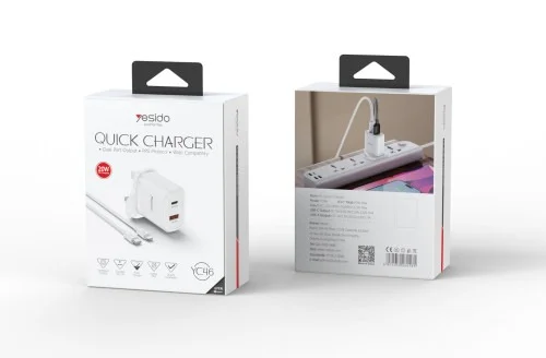 Yesido Yc46 Dual Output Wall Charger White For Iphone 7 8 Plus X Xr 11 12 13 14 Pro Max | Yesido | AdvanceStore UK