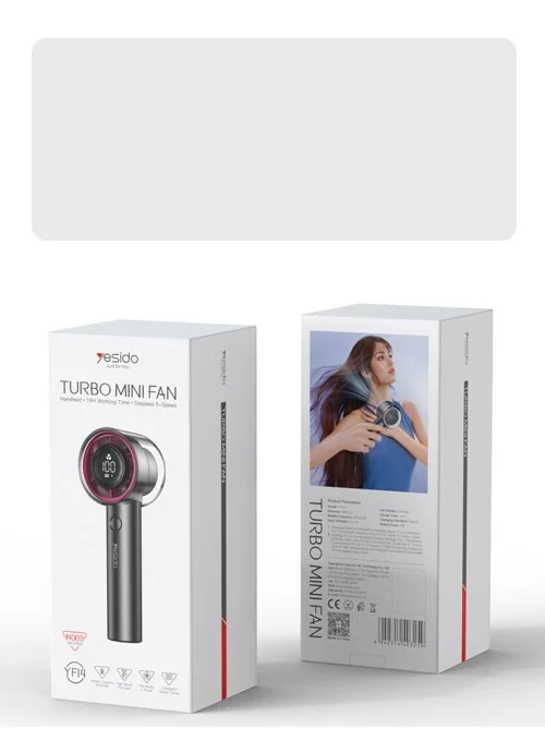 Yesido Yf14 Turbo Mini Fan With Speed Adjustable Hand Fan | Yesido | AdvanceStore UK