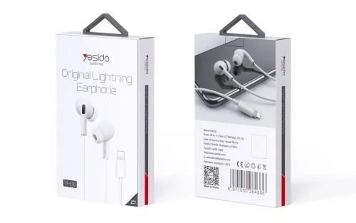 Yesido Yh36 Earphone For Lightning Original 7 8 X Xr 13 14 14 15 Pro Max | Yesido | AdvanceStore UK