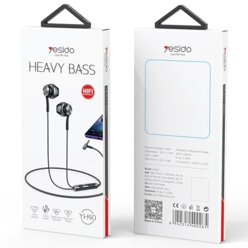 Yesido Yh40 3 5mm Havy Base Headphone Wired | Yesido | AdvanceStore UK
