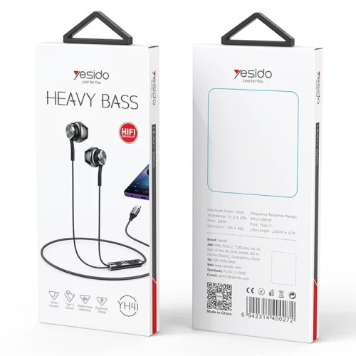 Yesido Yh41 Type C Headphone Wired With Havy Base | Yesido | AdvanceStore UK