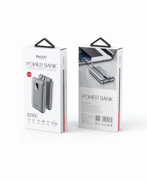 Yesido Yp48 10000mah 20w Fast Charging With Android And Ios Cable | Yesido | AdvanceStore UK