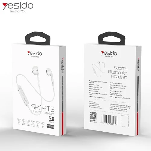 Yesido Yspo3 Sprots Bluetooh Headset Bluetooth Version 5 0 Sports Earphone | Yesido | AdvanceStore UK